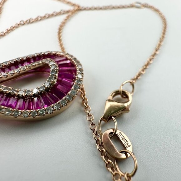 EFFY® Collection Amoré Certified Ruby Pendant Necklace - Picture 3 of 8